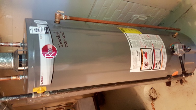 Customer photo of a leaking water heater